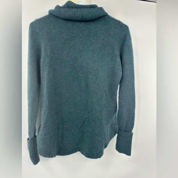 Turtleneck cashmere sweater size M medium green - Picture 5 of 5